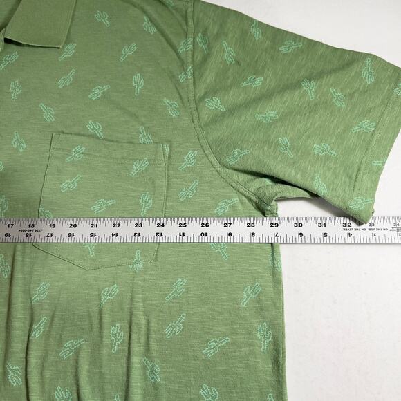 Foundry Supply Co Polo Golf Shirt Men's 3XLT TALL!! All Over Cactus Print Pocket - Picture 3 of 6